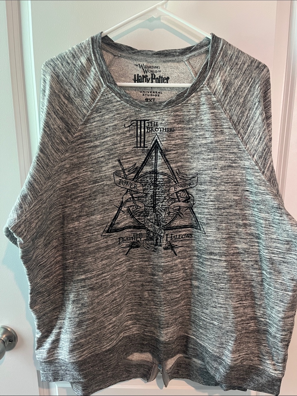 Warner Bros. Heather Grey Harry Potter Deathly Hallows Graphic Sweatshirt